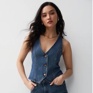 Jason Wu Dark Blue Denim Vest